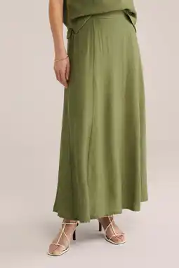 Wehkamp WE Fashion midi rok groen aanbieding