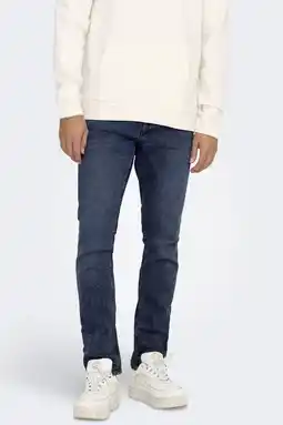 Wehkamp ONLY & SONS ONSLOOM slim fit jeans dark blue denim aanbieding