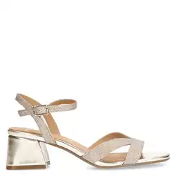 Wehkamp Manfield leren sandalettes goud aanbieding