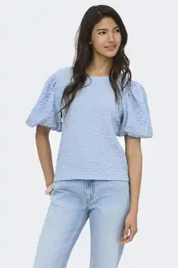 Wehkamp ONLY top broderie blauw aanbieding