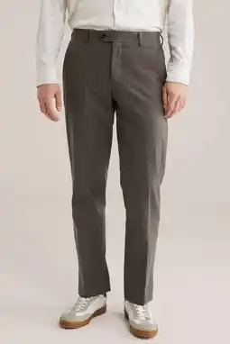 Wehkamp WE Fashion regular pantalon met linnen aanbieding