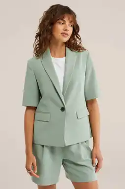 Wehkamp WE Fashion regular blazer groen aanbieding