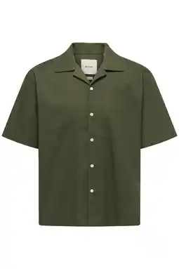 Wehkamp ONLY & SONS regular casual overhemd groen aanbieding