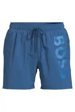 Wehkamp BOSS zwemshort Octopus met logo blauw aanbieding
