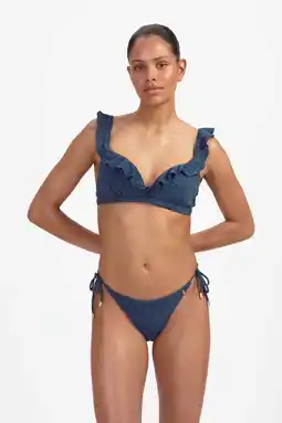 Wehkamp Beachlife strik bikinibroekje broderie anglaise donkerblauw aanbieding