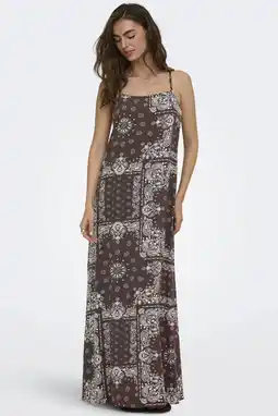 Wehkamp ONLY maxi jurk bruin aanbieding