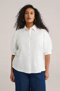 Wehkamp WE Fashion Curve blouse ecru aanbieding