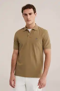 Wehkamp WE Fashion regular polo lichtbruin aanbieding