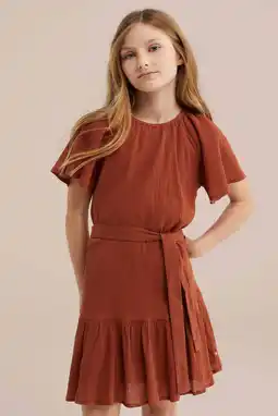 Wehkamp WE Fashion korte jurk bruin aanbieding