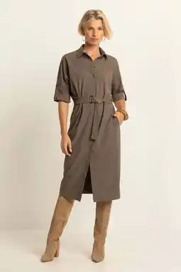 Wehkamp Expresso blousejurk travelstof bruin aanbieding