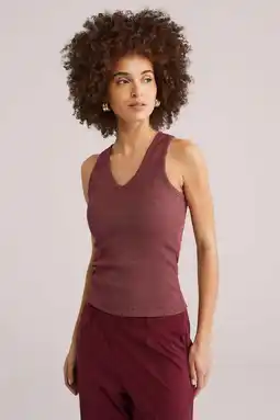 Wehkamp WE Fashion top donkerrood met glitter aanbieding