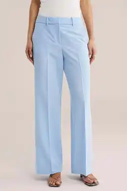 Wehkamp regularwaist pantalon lichtblauw aanbieding