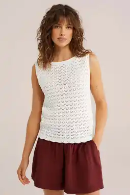 Wehkamp WE Fashion top wit fijn gebreid aanbieding