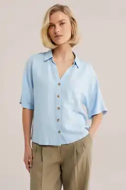 Wehkamp WE Fashion blouse lichtblauw aanbieding