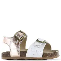 Wehkamp Shoesme leren sandalen - champagne/wit aanbieding