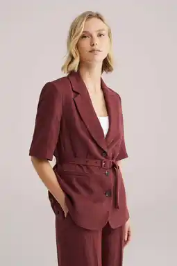 Wehkamp WE Fashion regular blazer donkerrood aanbieding