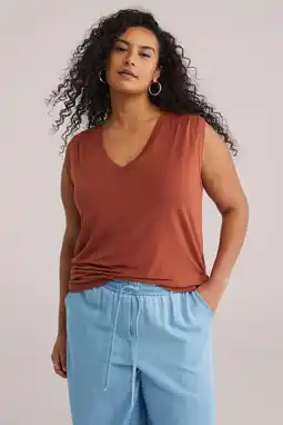 Wehkamp WE Fashion Curve top donker oranje aanbieding