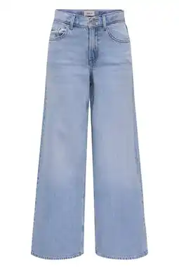 Wehkamp KIDS ONLY GIRL highwaist wide leg jeans light blue denim aanbieding