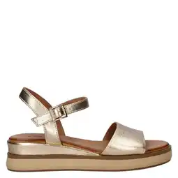 Wehkamp Nelson leren sandalen goud aanbieding