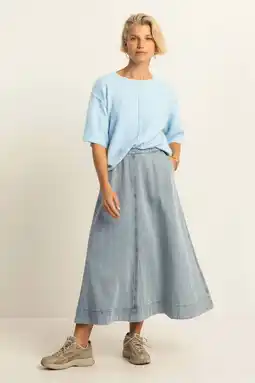 Wehkamp Expresso denim spijkerrok light blue denim aanbieding