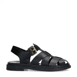 Wehkamp Sacha leren sandalen zwart aanbieding