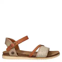 Wehkamp Nelson imitatieleren sandalen cognac/beige aanbieding