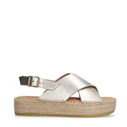 Wehkamp Sacha leren espadrilles goud aanbieding