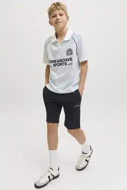 Wehkamp JACK & JONES JUNIOR regular sweatshort zwart aanbieding