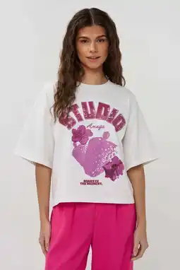 Wehkamp Studio AMAYA T-shirt wit aanbieding