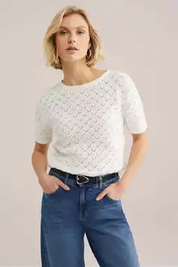 Wehkamp WE Fashion top wit gebreid aanbieding