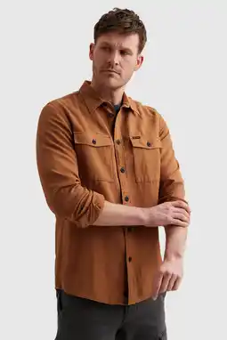 Wehkamp PME Legend overshirt met linnen donker oranje aanbieding