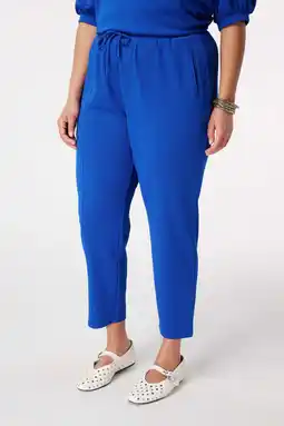 Wehkamp MS Mode slim regularwaist broek blauw aanbieding