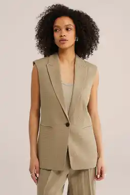 Wehkamp WE Fashion gilet grijsbruin aanbieding