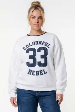 Wehkamp Colourful Rebel Curve sweater wit aanbieding