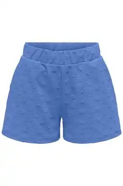 Wehkamp KIDS ONLY GIRL wide leg casual short met hartjes blauw aanbieding