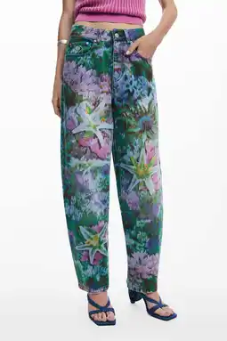 Wehkamp Desigual gebloemde barrel jeans multi aanbieding