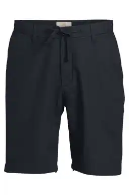 Wehkamp Dstrezzed regular casual short met linnen donkerblauw aanbieding