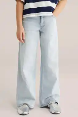 Wehkamp WE Fashion Blue Ridge wide leg jeans light blue denim aanbieding