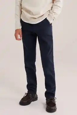 Wehkamp WE Fashion slim fit broek marineblauw aanbieding