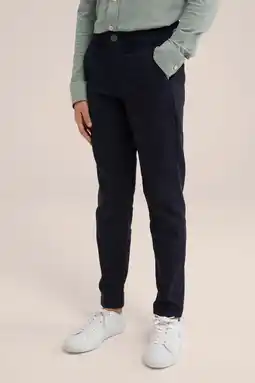 Wehkamp WE Fashion slim fit broek marineblauw aanbieding