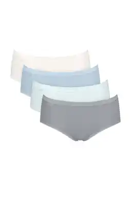 Wehkamp Sloggi hipster Midi (set van 4) lichtblauw/ecru aanbieding