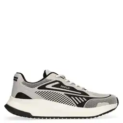 Wehkamp Manfield leren sneakers grijs aanbieding