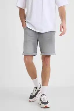 Wehkamp CHASIN' slim short grey denim aanbieding