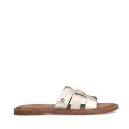 Wehkamp No Stress leren slippers goud aanbieding