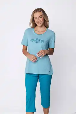 Wehkamp Pastunette pyjama turquoise aanbieding