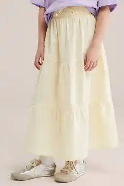Wehkamp WE Fashion maxi rok lichtgeel aanbieding