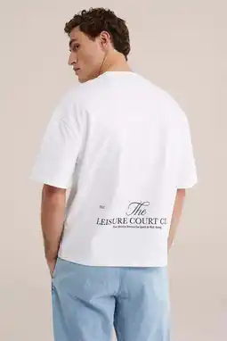 Wehkamp WE Fashion boxy T-shirt met backprint wit aanbieding
