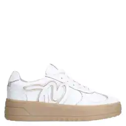 Wehkamp Manfield leren sneakers wit aanbieding