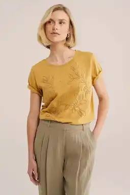 Wehkamp WE Fashion T-shirt oker aanbieding