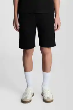 Wehkamp Lyle & Scott sweatshort zwart aanbieding